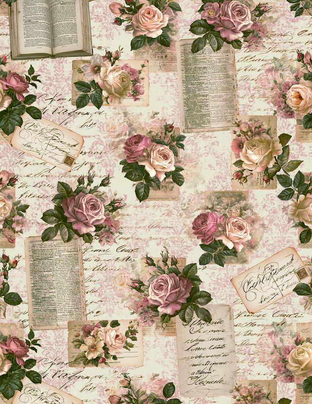 Elegant Vintage Floral Wallpaper Backdrop