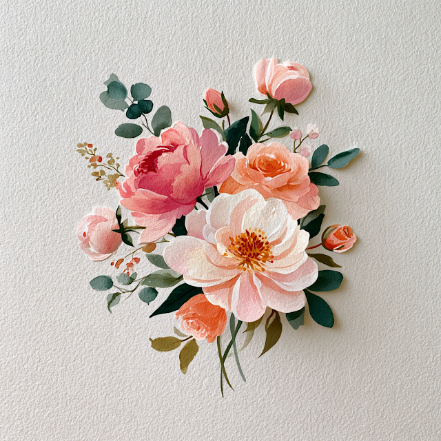 Elegant Watercolor Floral Bouquet