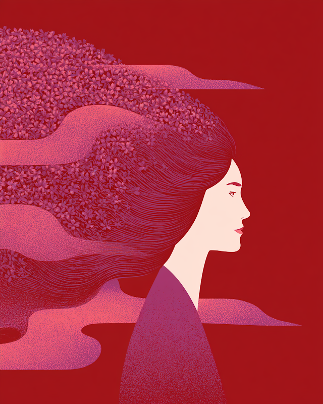 Ethereal Beauty: A Portrait of Flowing Thoughts