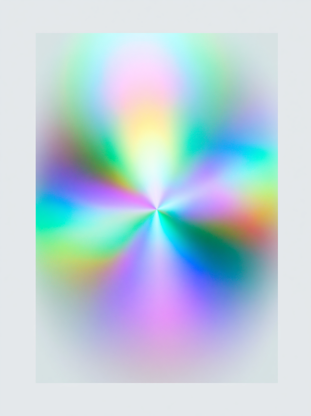 Ethereal Iridescent Glow on White Background