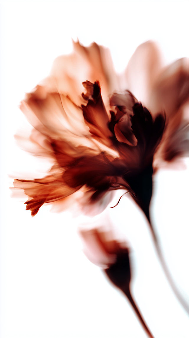 Ethereal Motion: Orange Flower in Dreamy Blur
