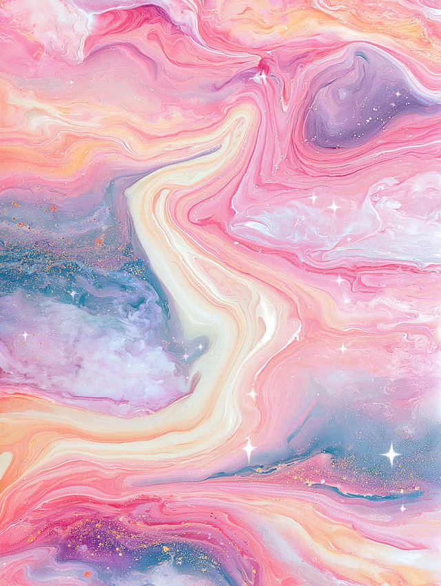 Ethereal Pastel Marble Swirls