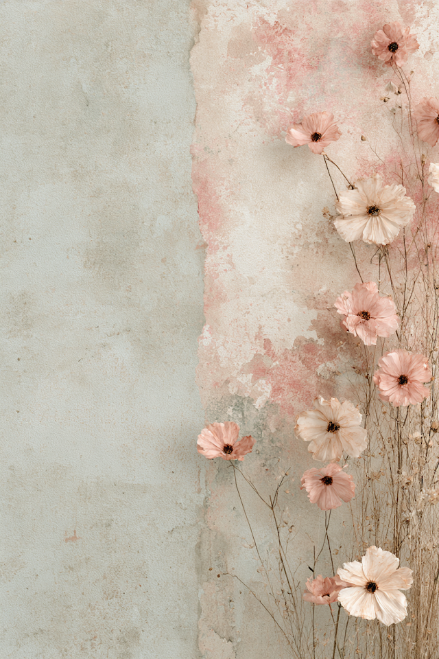 Ethereal Vintage Floral Wallpaper Design