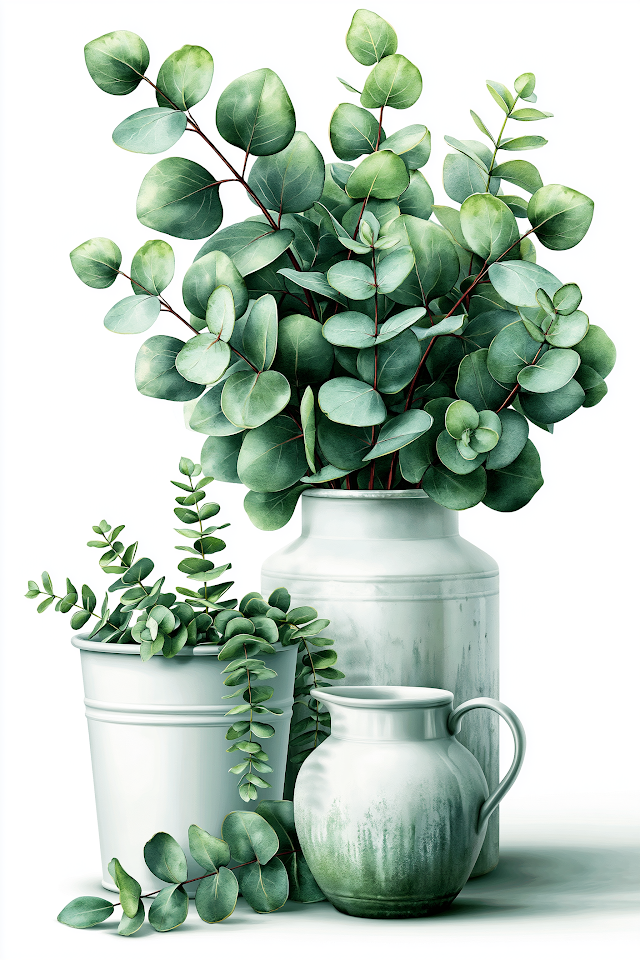 Eucalyptus Elegance in Minimalist Style