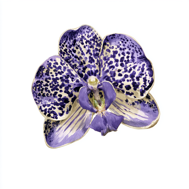 Exotic Orchid Flower Illustration