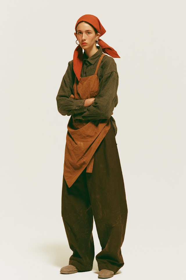 Female Ceramic Artist in Fashionable Work Attire