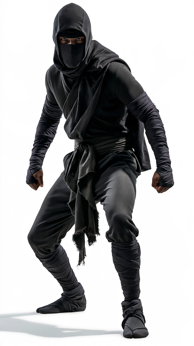 Fierce Japanese Ninja Warrior Portrait