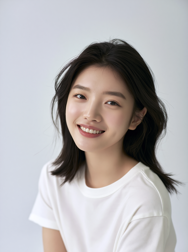 Fresh and Natural Portrait of a Young Korean Woman