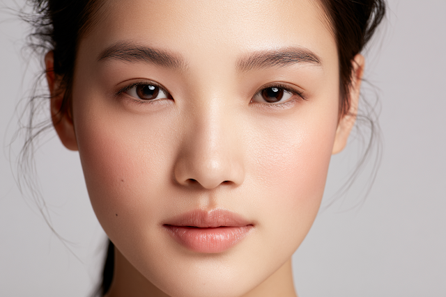 Fresh Beauty Editorial Portrait of Young Asian Woman