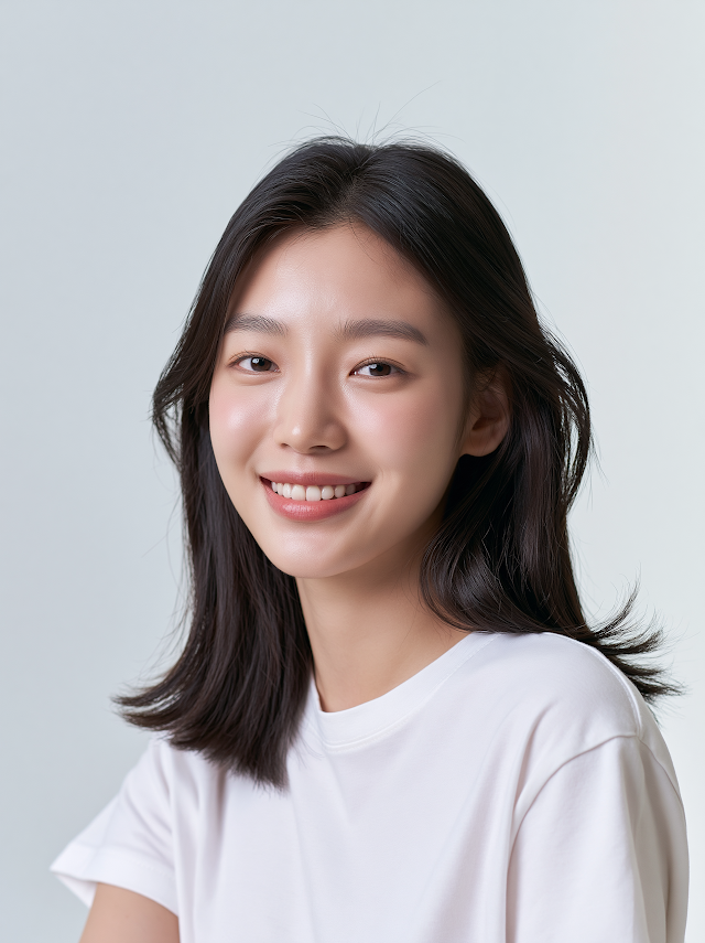 Fresh Studio Portrait of a Young Korean Woman