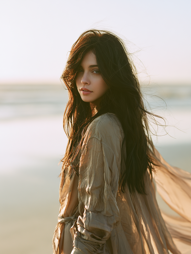Golden Hour Elegance on the Beach