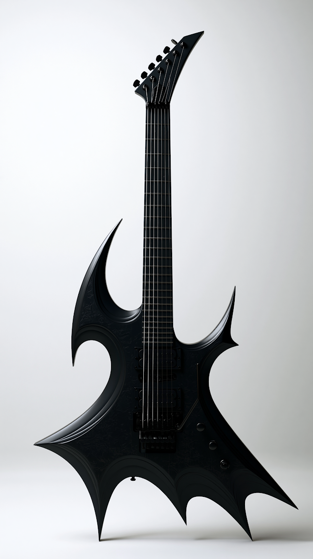 Gothic Black Electric Guitar