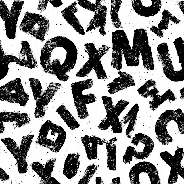 Grunge English Alphabet Pattern