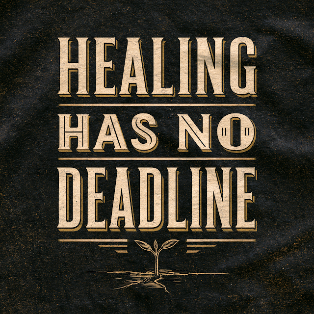 Healing Has No Deadline - Vintage Typography Design