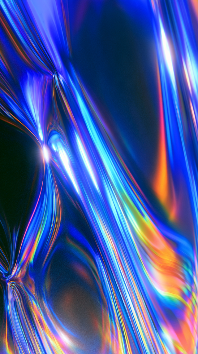 Holographic Foil Texture in Cobalt and Ultramarine Blue