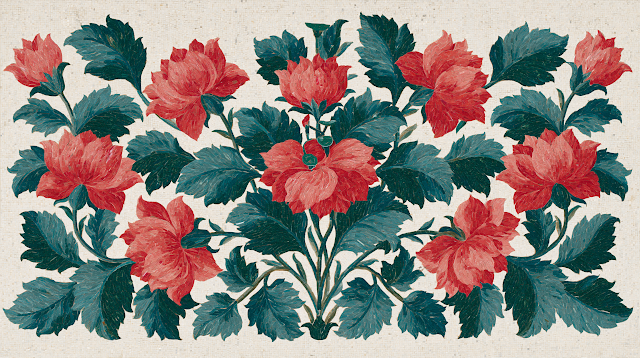 Intricate Pichwai Floral Wall Motif
