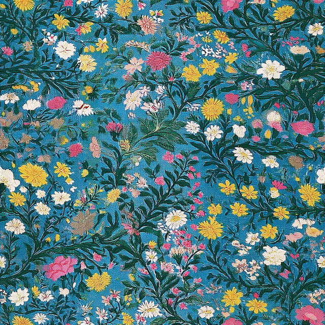 Intricate Vintage Botanical Textile Pattern