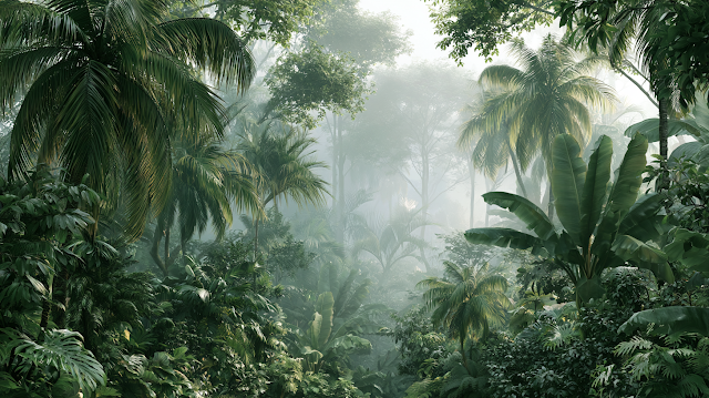 Lush Tropical Forest Wall Mural