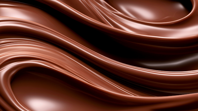 Luxurious Dark Chocolate Abstract Close-Up