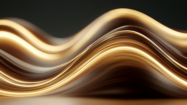 Luxurious Gold Metallic Ripple Background