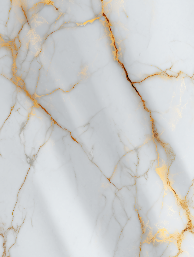 Luxurious White Marble with Gold Inlays