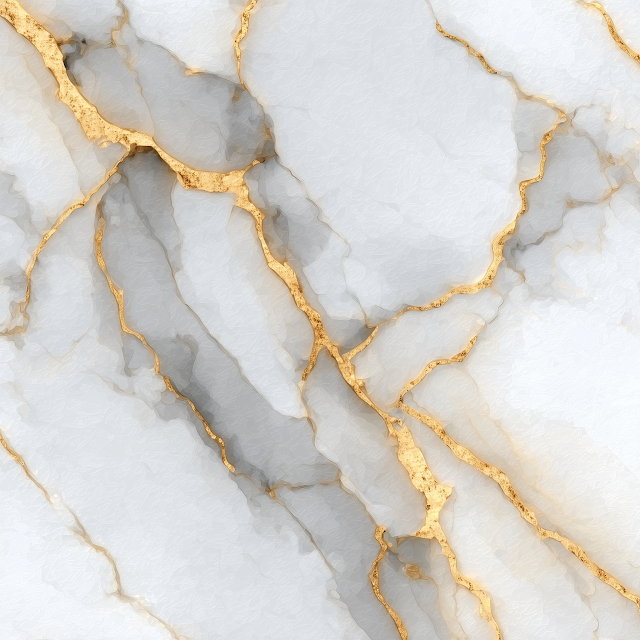 Luxurious White Marble with Gold Veins