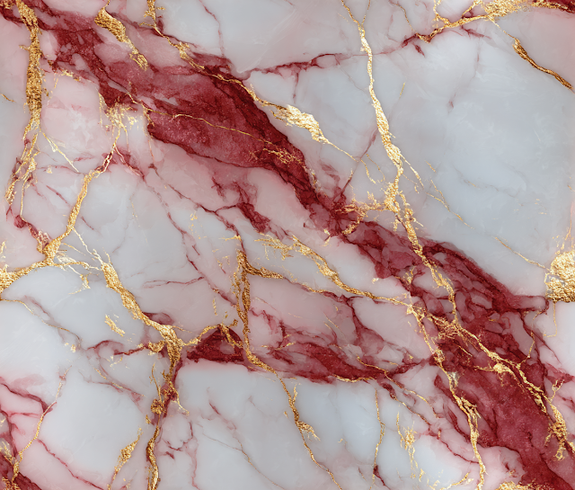 Luxury Cardinal Marble Texture with Gold Accents