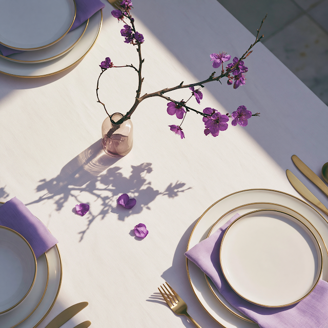 Luxury Minimalist Asian Wedding Table Setting