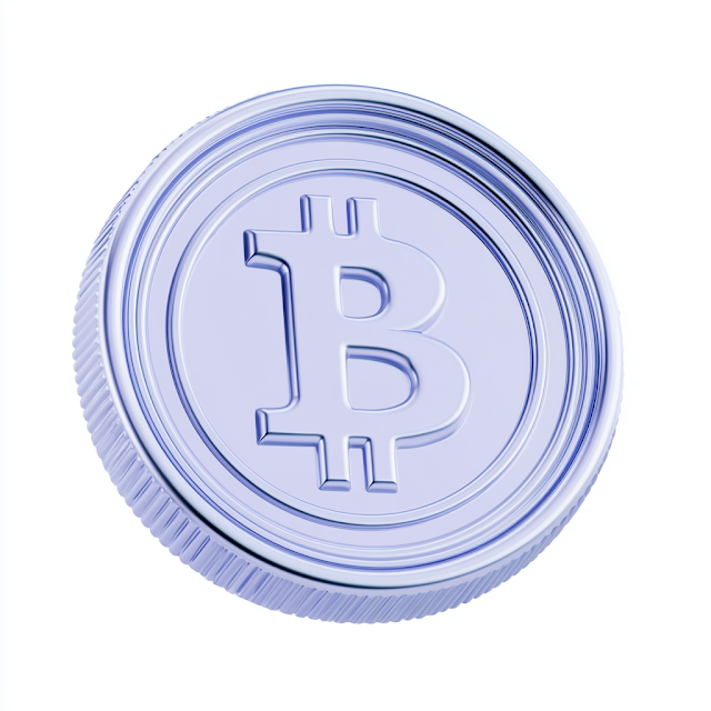 Minimal 3D Render of Cryptocurrency Coin
