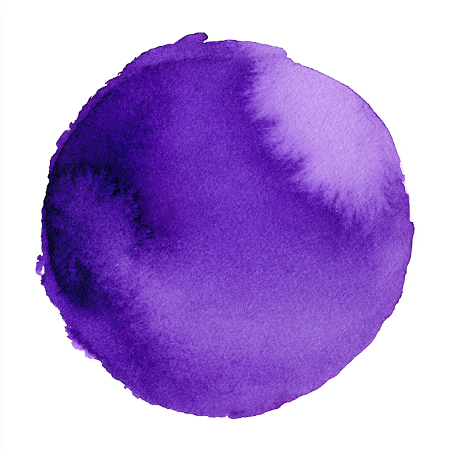Minimal Abstract Violet Watercolor Circle