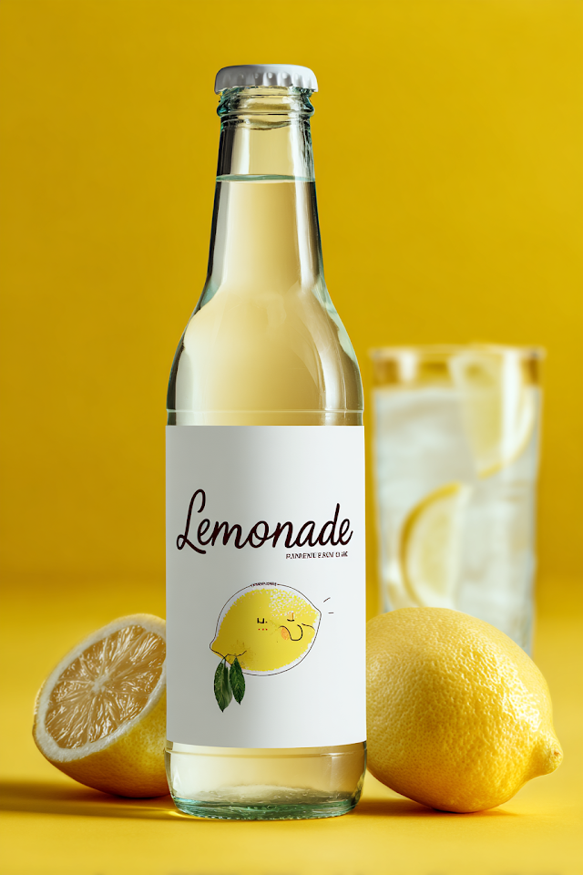 Minimal Lemonade Label Design
