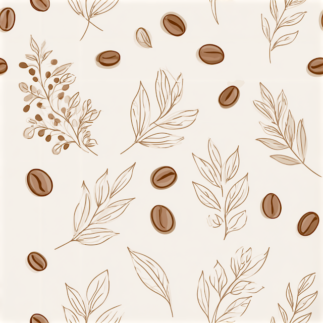 Minimalist Coffee and Tea Pattern