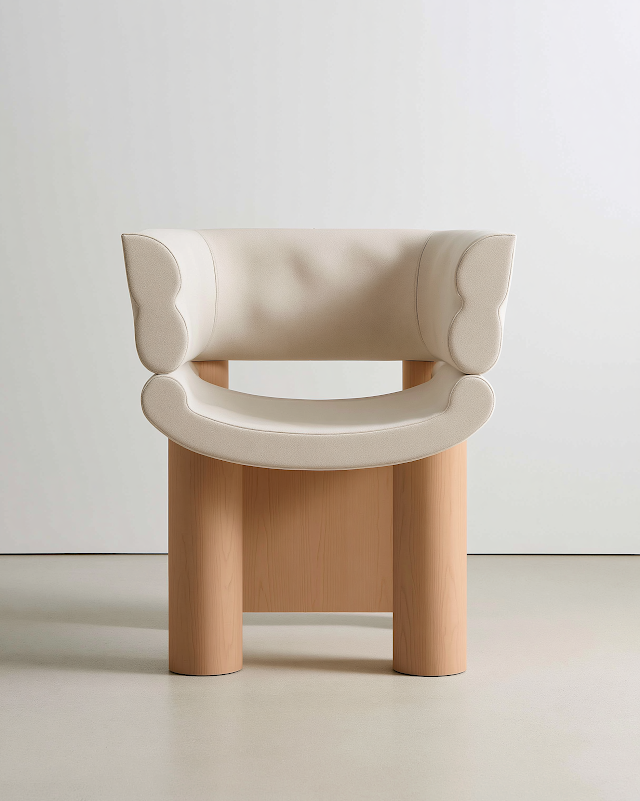Minimalist Industrial Wooden Chair Design