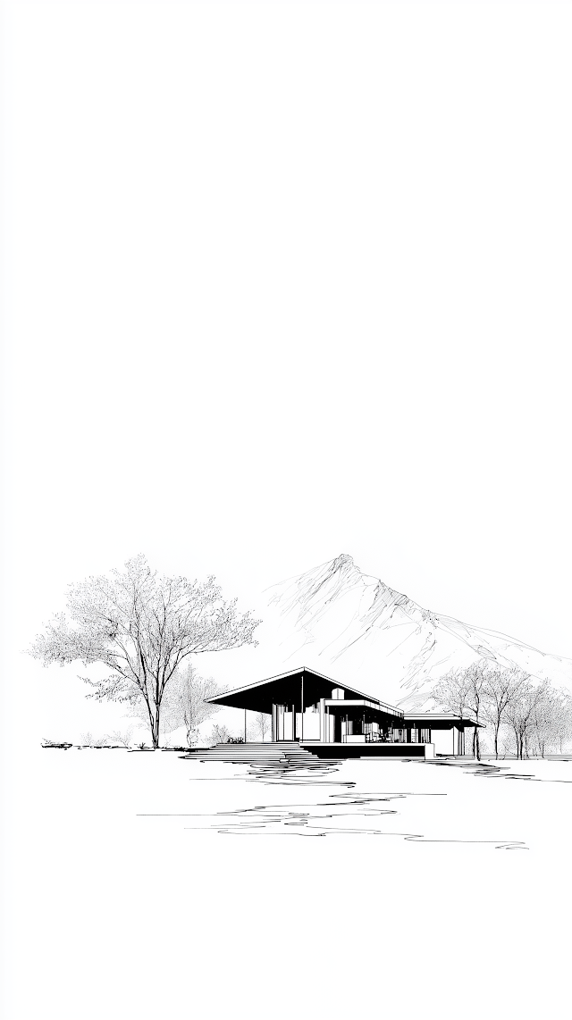 Minimalist Residence Design Illustration