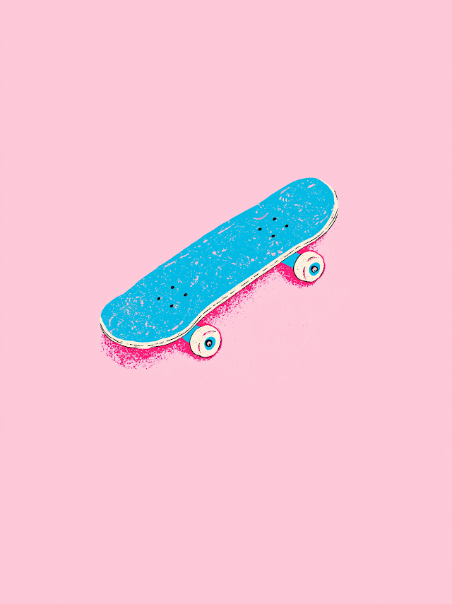 Minimalist Skateboard Collage