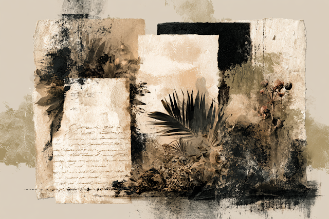 Moodboard Collage with Botanical Elements