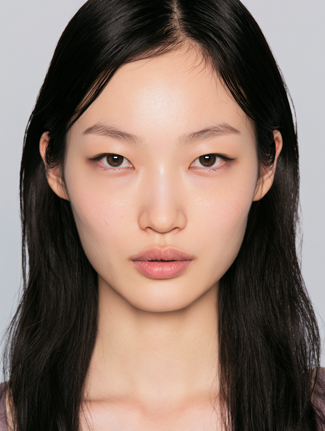 Natural Portrait of a Young Korean Fashion Model
