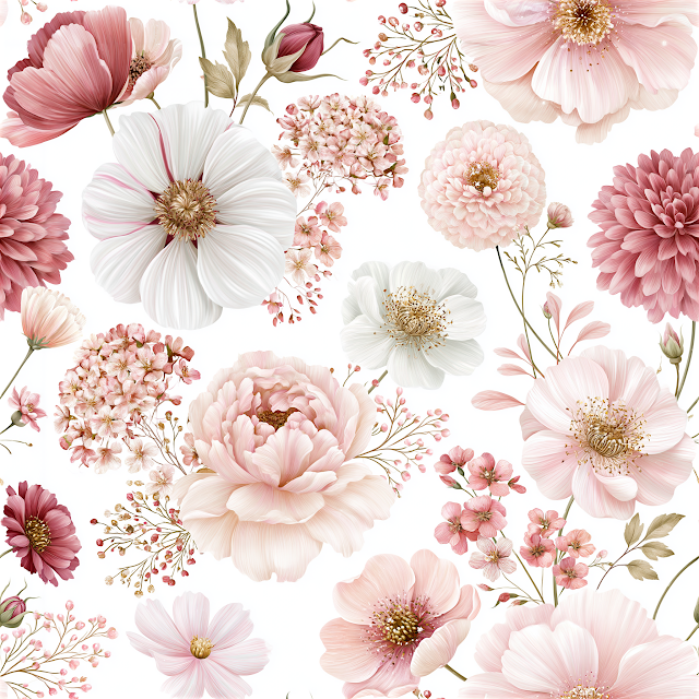 Nordic Floral Seamless Pattern