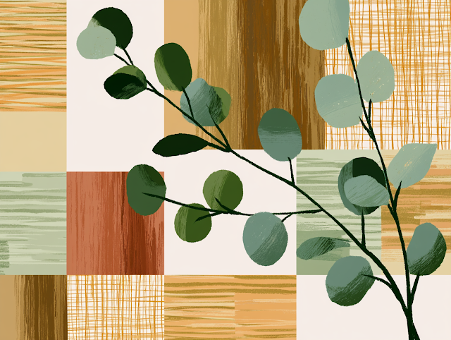 Nordic Japandi Surface Design with Eucalyptus