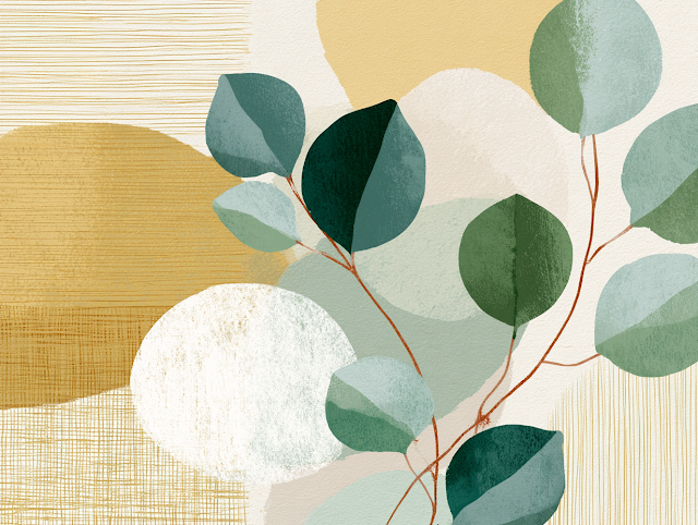 Nordic Japandi Surface Design with Eucalyptus