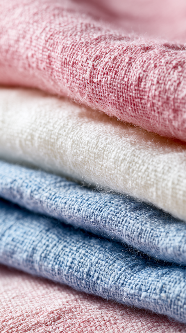 Pastel Linen Texture Background with Soft Shadow