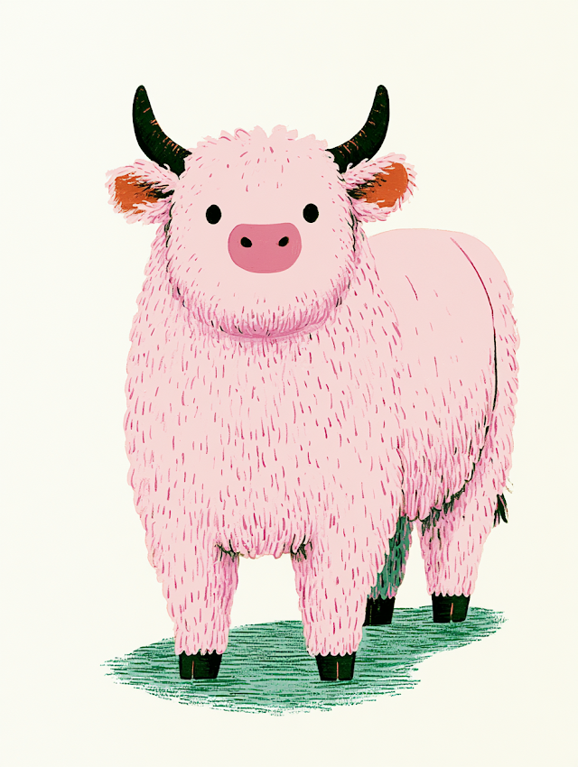 Playful Cartoon Beef Cattle
