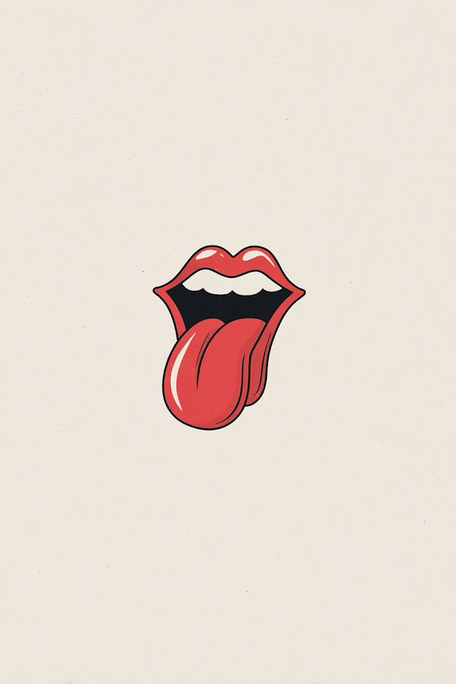 Playful Cartoon Logo with Animated Tongue