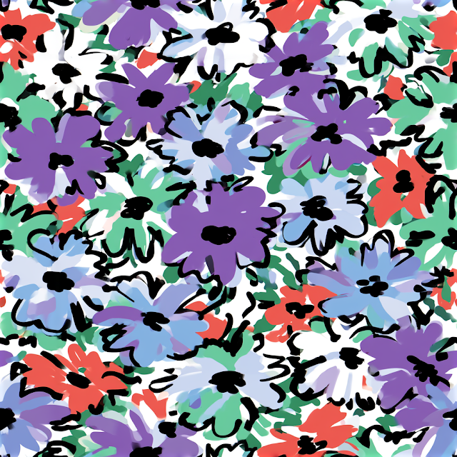 Playful Floral Doodle Pattern