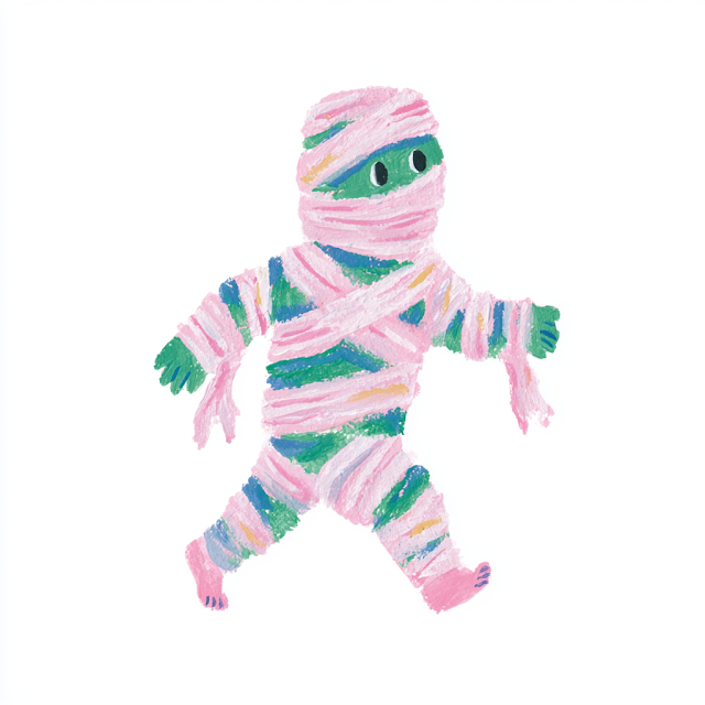 Playful Halloween Mummy Clipart
