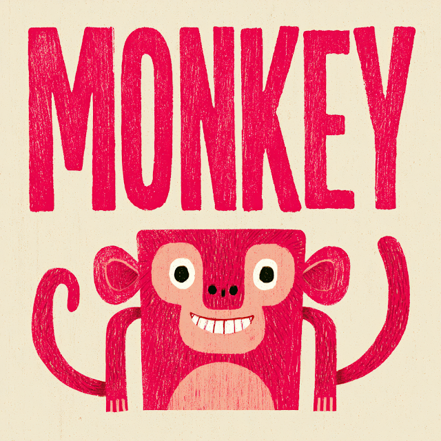 Playful Monkey Illustration
