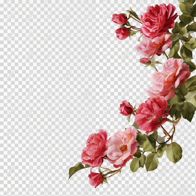 PNG Delicate Rose Border for Signs