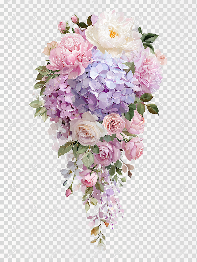 PNG Watercolor Floral Arrangement