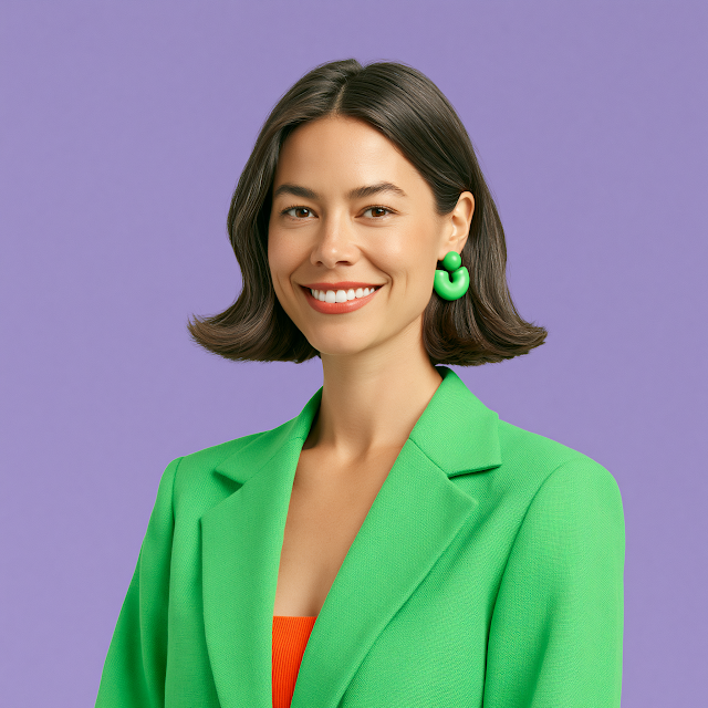 Professional Female Avatar with Honest Smile