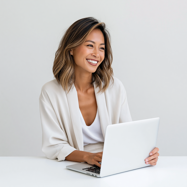 Professional Filipino Businesswoman in Minimalist Office Setting